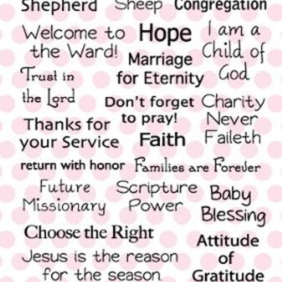 My Pink Stamper clear stamps set: FAITHFUL SAYINGS - Picture 4 of 10
